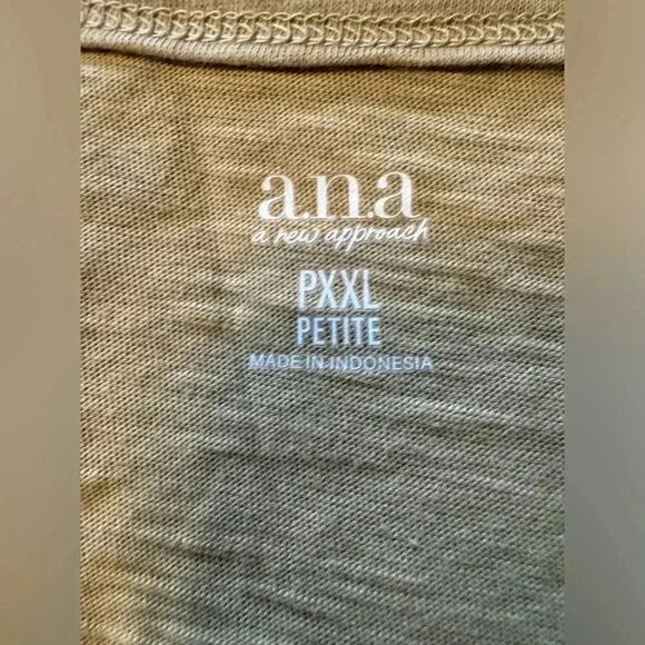New A.N.A Flutter Sleeve Top | Color Khaki Olive | Petite XXL - Picture 6 of 6